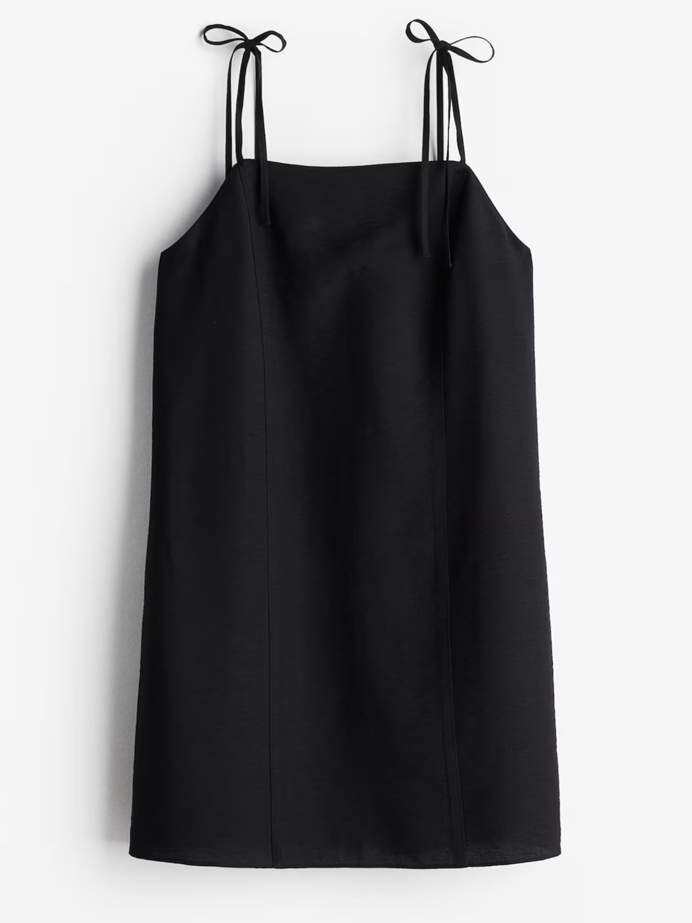 Black H&M Tie-Shoulder Mini Dress
